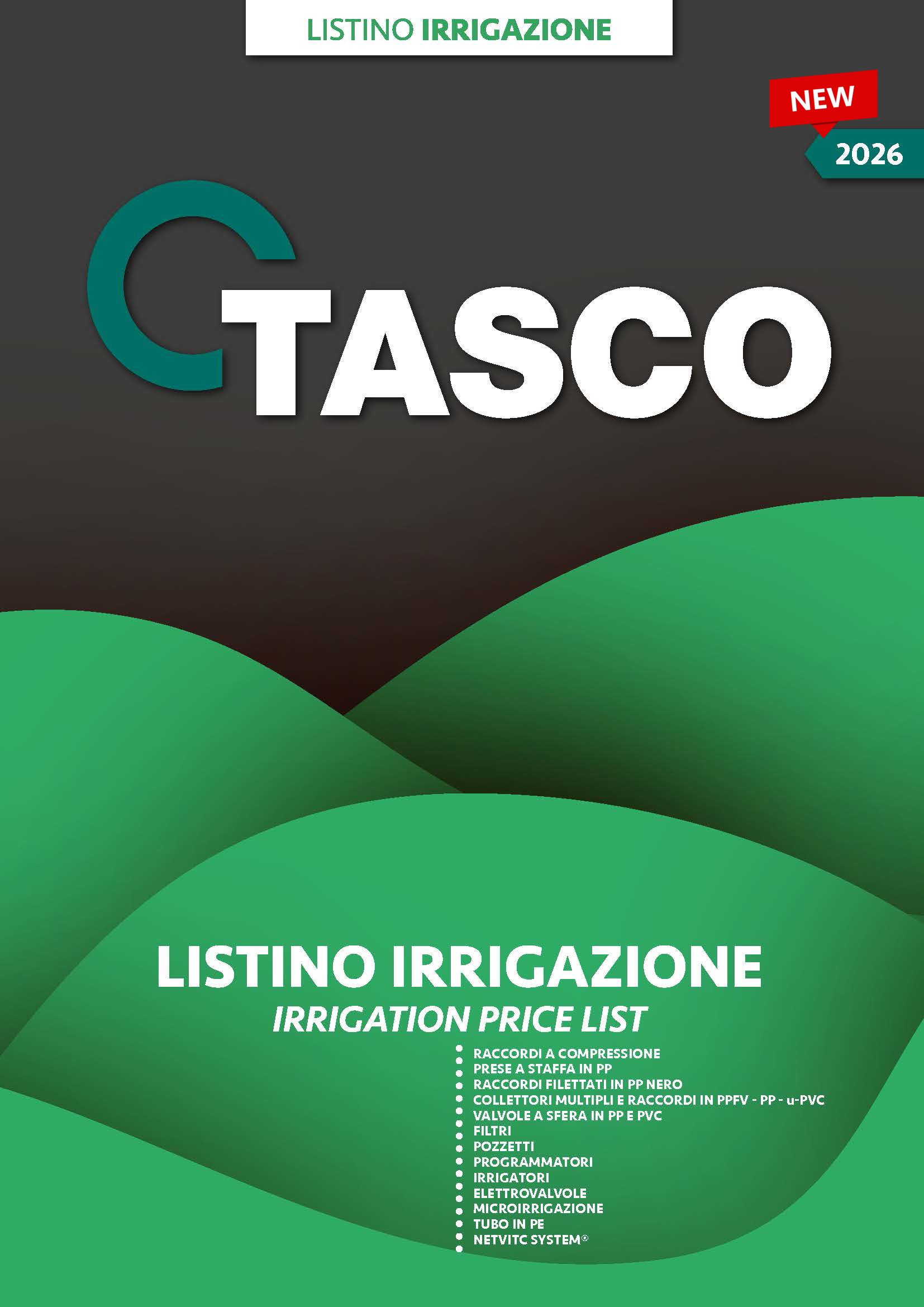 LISTINO IRRIGAZIONE 2026